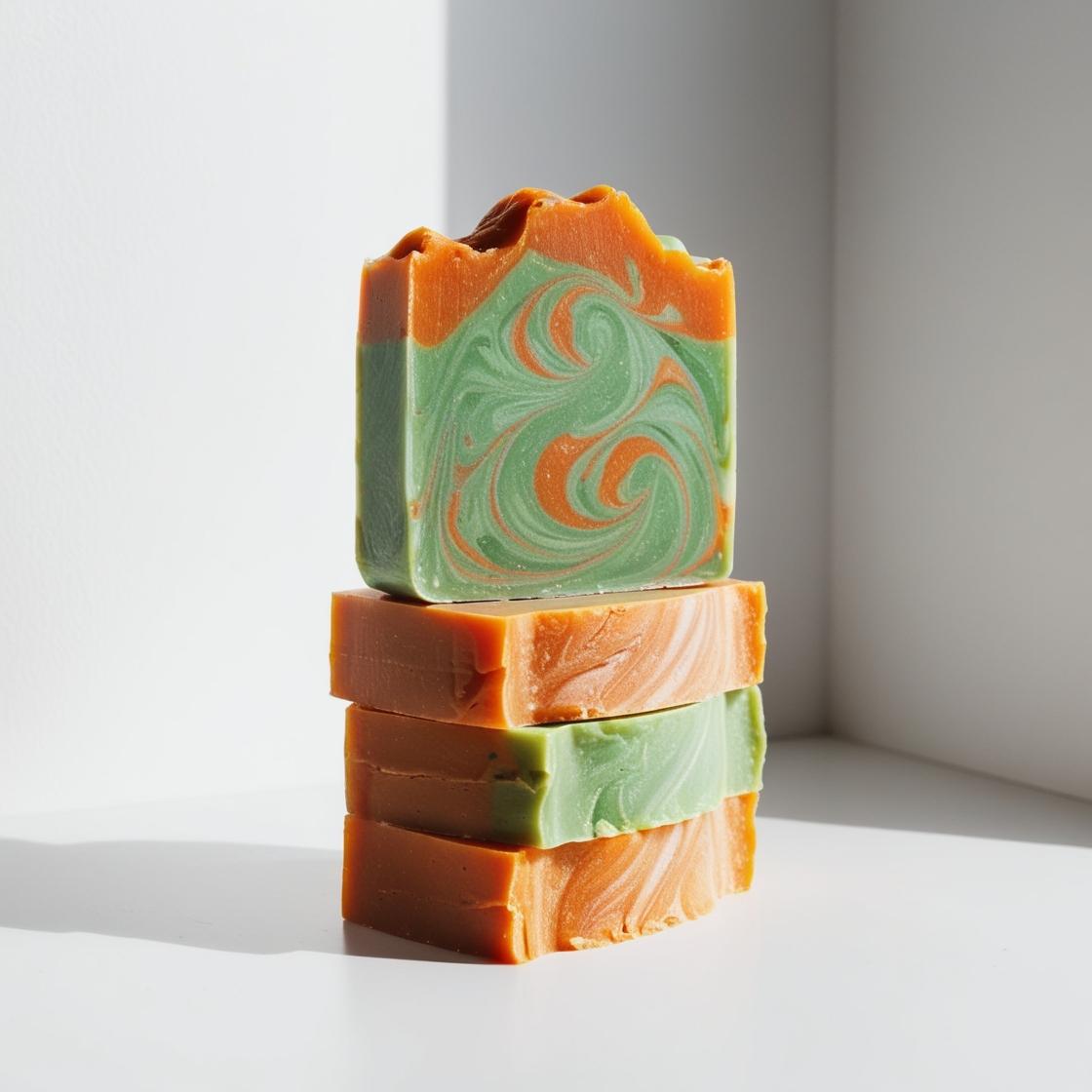 French Green Clay and Turmeric Soap - Sweet K Naturals